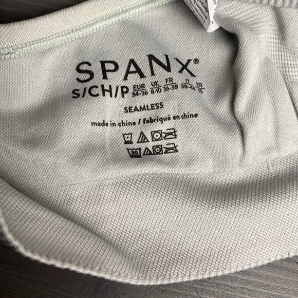 SPANX Spacedye Cloudy Grey Seamless Racerback Sculpt Bra Size S - Picture 6 of 10
